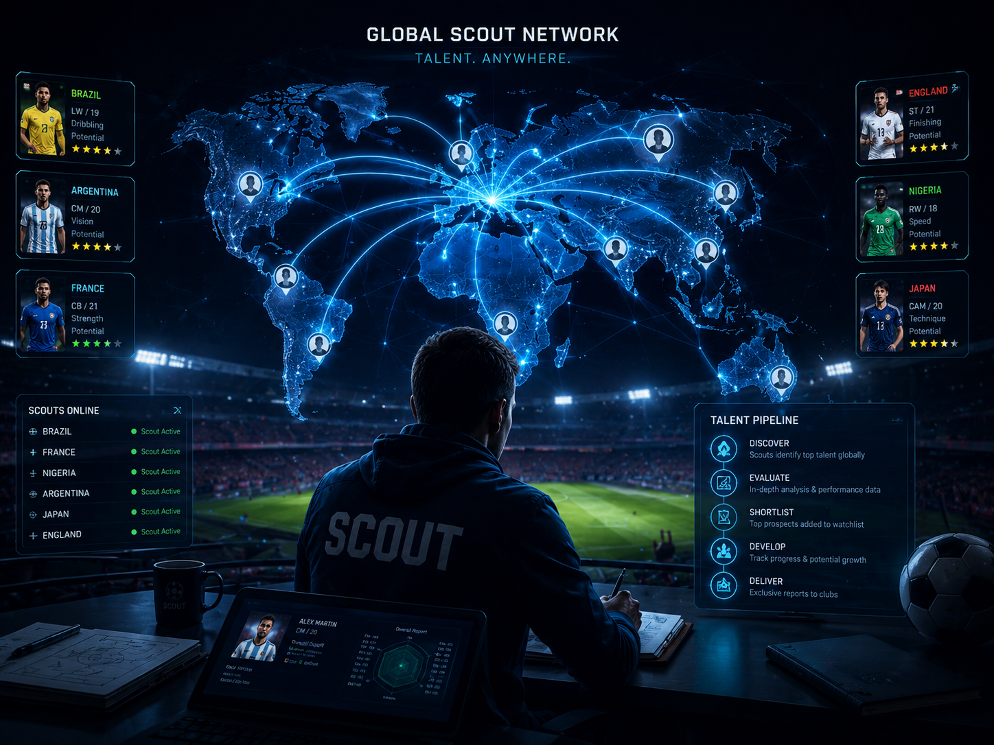 Global network map